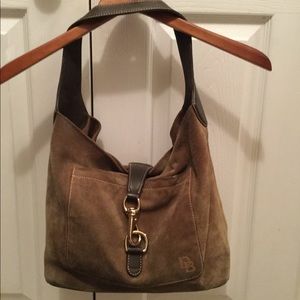 Downey & Bourke Light Brown Suede Hobo Bag